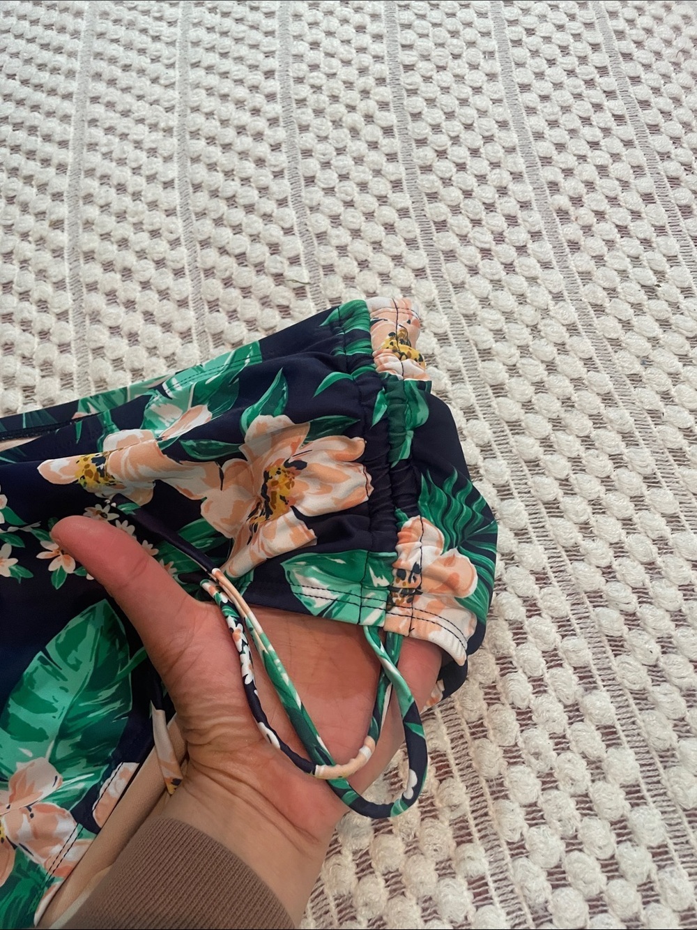 Kona Sol High Waist Floral Bikini Bottom 20W 22W Ruched Cinch Plus Size Swim - Picture 5 of 13